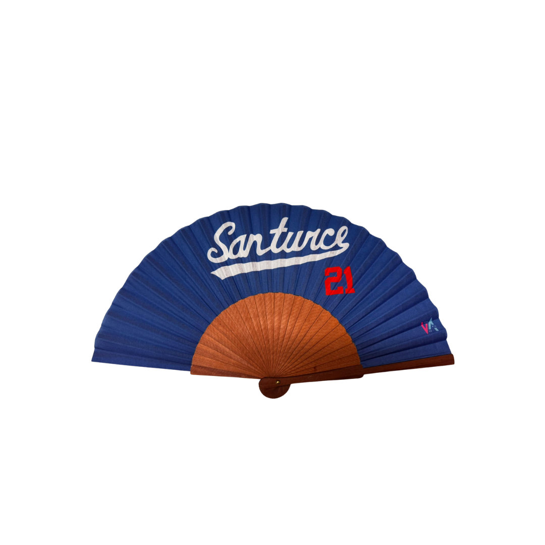 Title: Hand Fan – Blue Team Santurce Edition