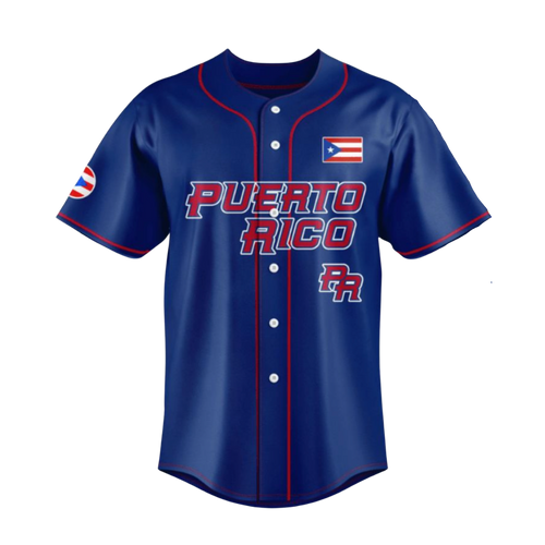 BoriShirt Puerto Rico Navy Jersey – Classic PR Flag Edition 🇵🇷⚾