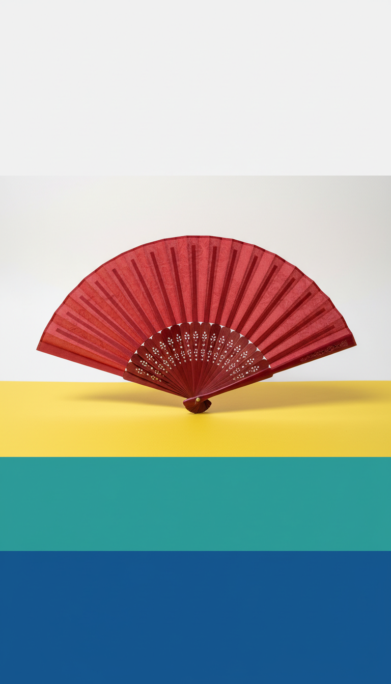 Red Bomba Foldable Fan