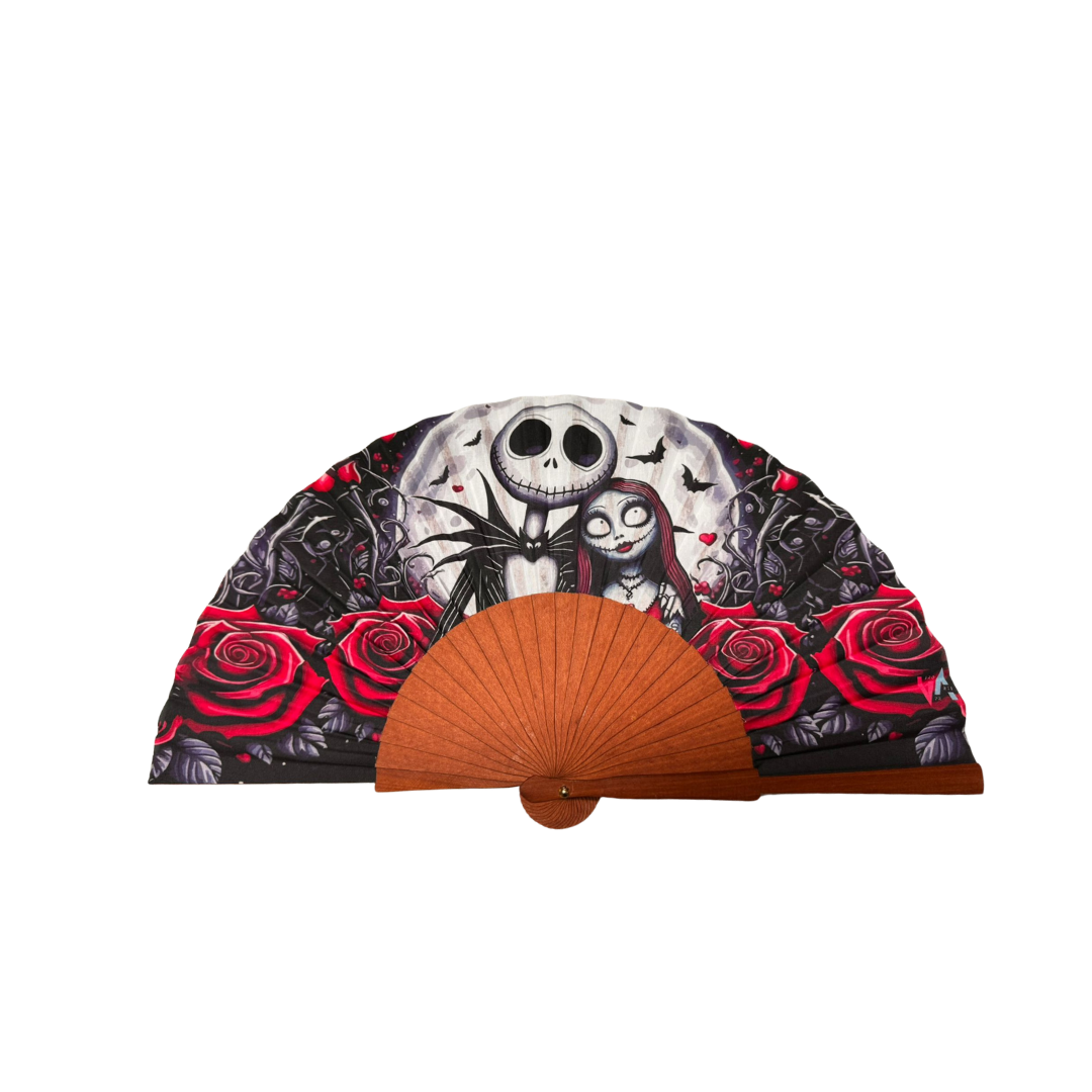 Hand Fan – Gothic Romance Skulls Edition