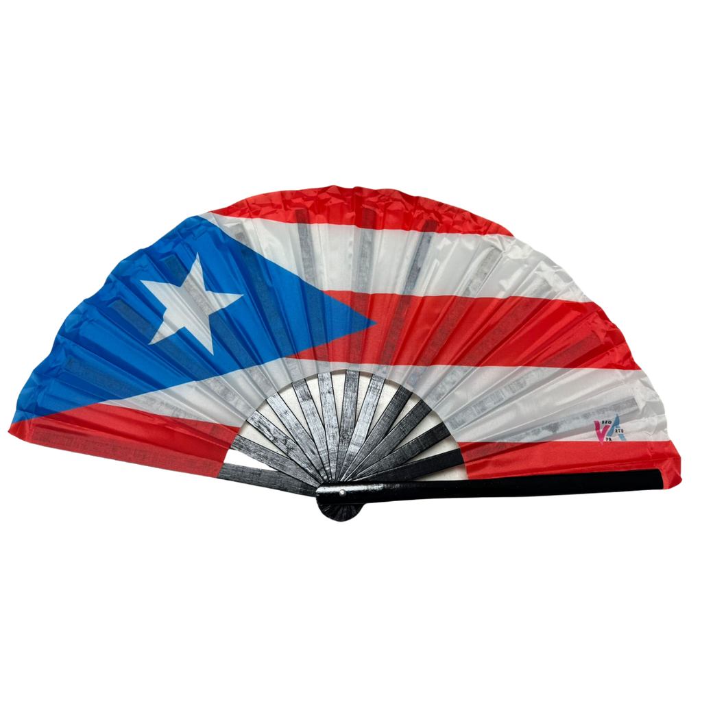 Hand Fan - Puerto rico Flag