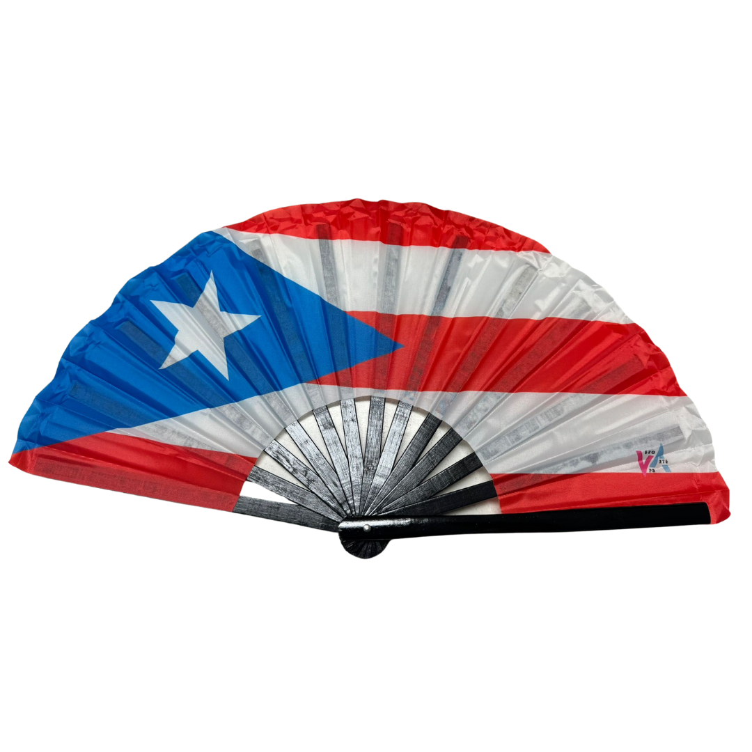 Hand Fan - Puerto rico Flag