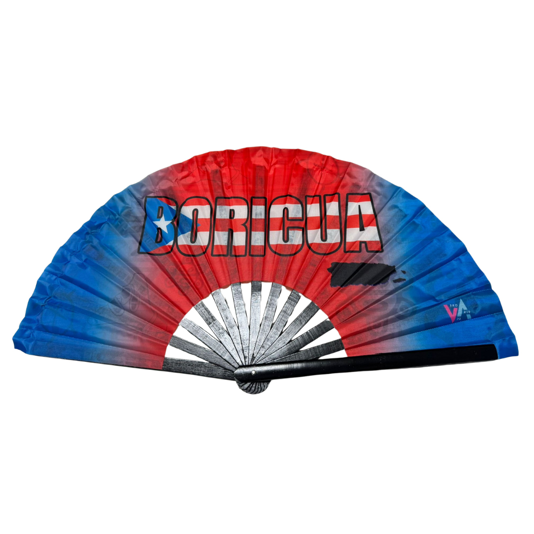 Hand Fan - BORICUA Tricolor Puerto Rico