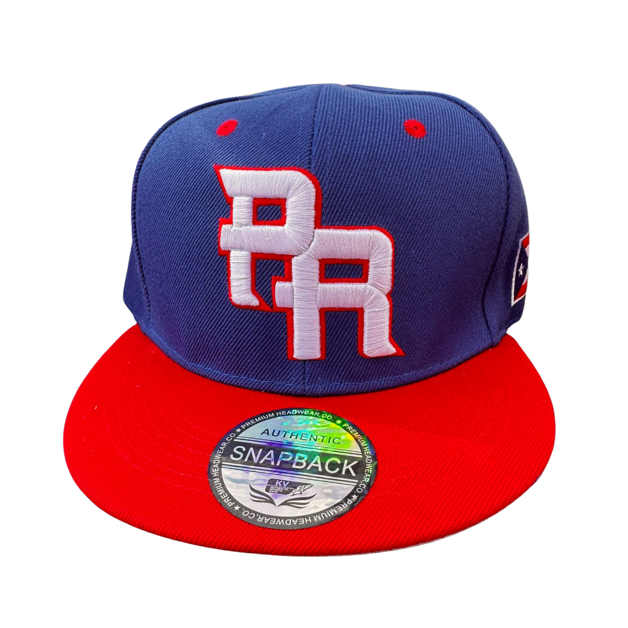 VEROARTE PR Classic Snapback – Navy & Red Edition